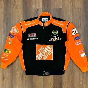 Vintage Chase Authentics Jacket Mens XL NASCAR The Home Depot Orange Black